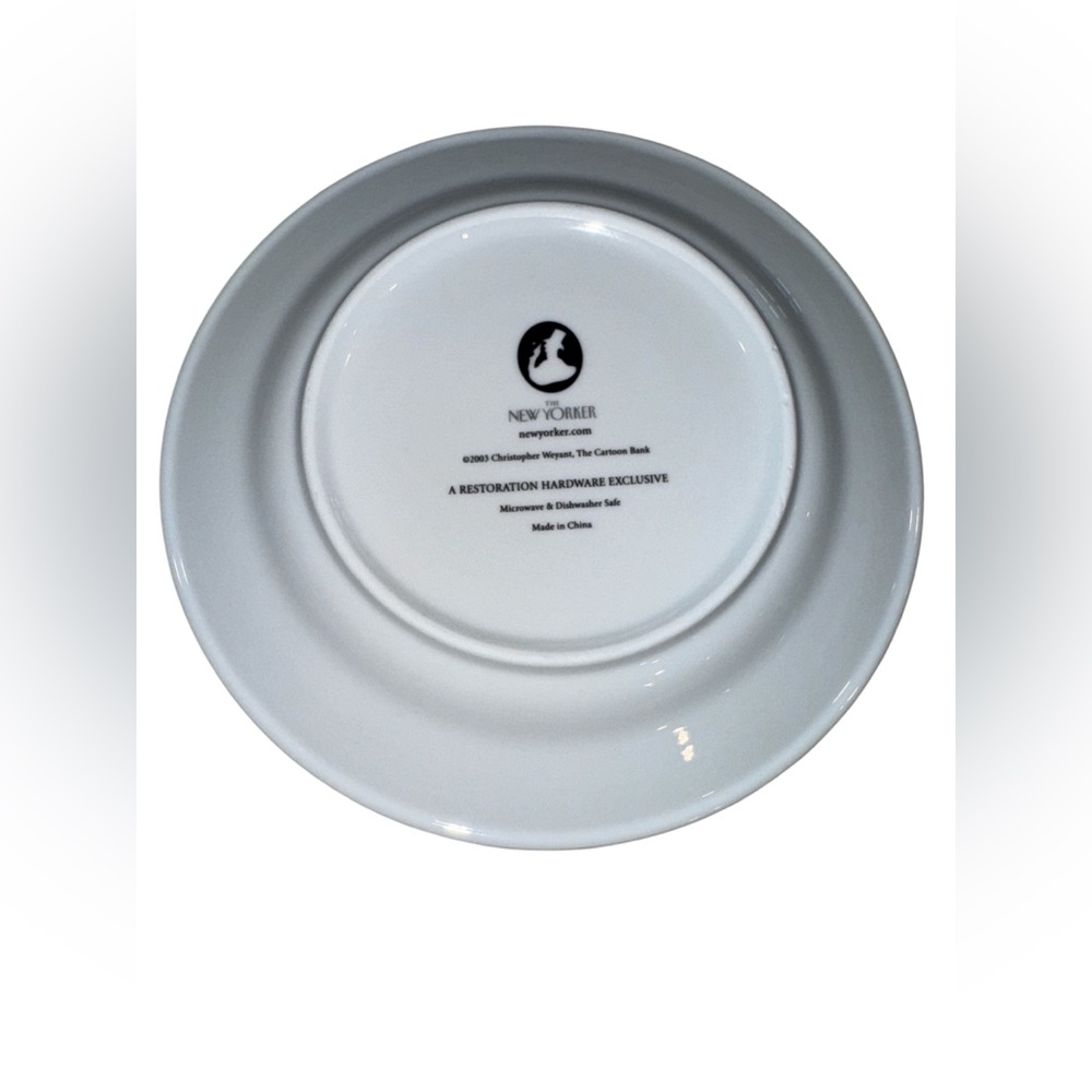 A Set of Six Restoration Hardware New Yorker Cartoon Cheese Plates - Picture 7 of 8